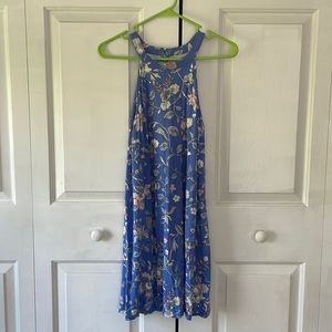 LOFT blue floral dress
